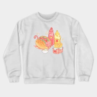 Hot-cat and fries Crewneck Sweatshirt